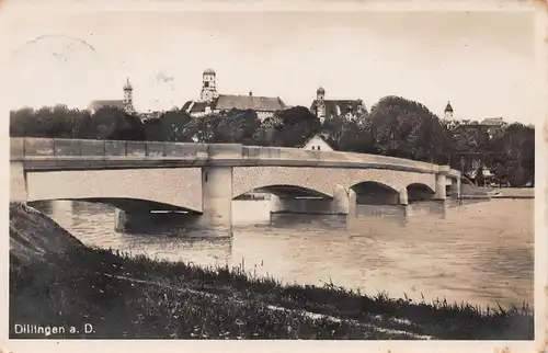 Dillingen a.D. Blick zur Brücke gl1934 156.437