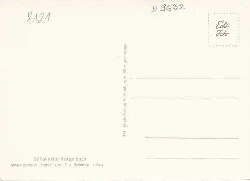 F.X.SCHMÄDI Rottenbuch Stiftskirche, Musiz.Engel ngl D9632