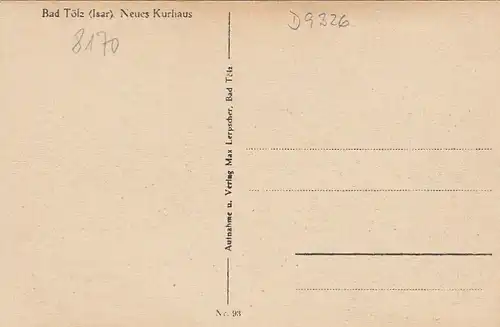 Bad Tölz, Neues Kurhaus ngl D9326
