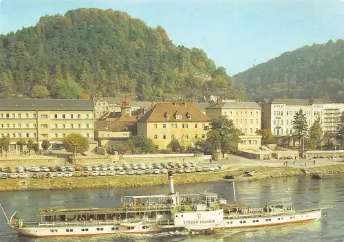 Dresden "Weiße Flotte" Kleiner Oberdeckdampfer "Junger Pionier" ngl 154.213