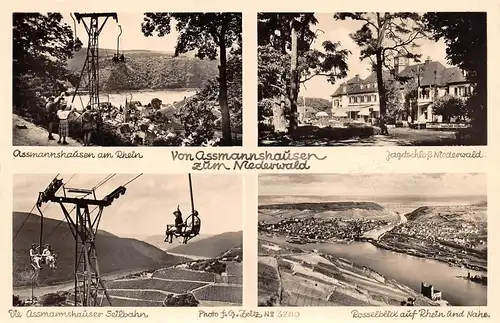 Assmannshausen am Rhein Jadschloss Niederwald Seilbahn Rosselblick ngl 156.016