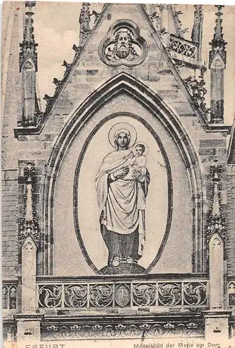 Erfurt Mosaikbild der Maria am Dom gl1916 156.267