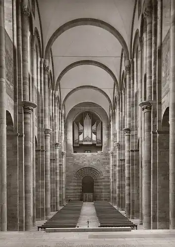 Speyer am Rhein, Kaiserdom, Mittelschiff Hauptportal ngl E0371