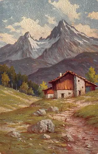 W. HOY Sennhütte Nach Gemälde ngl 161.451