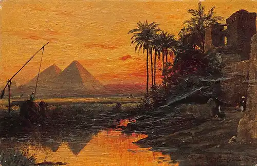C. Wuttke Die Pyramiden von Gizeh Nach Gemälde ngl 161.458