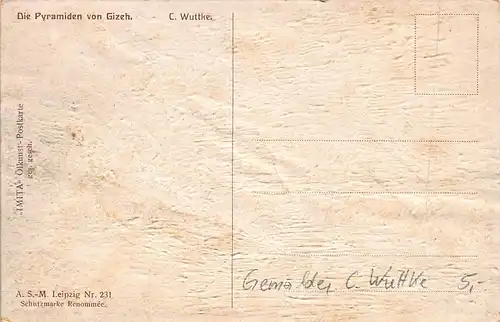 C. Wuttke Die Pyramiden von Gizeh Nach Gemälde ngl 161.458