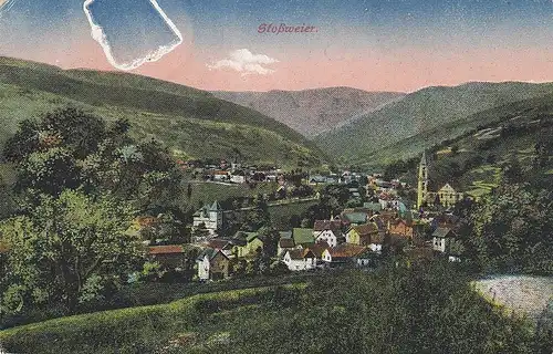 Elsass, Blick auf Stoßweier feldpgl1917 E0423