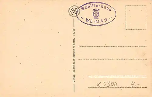 Weimar - Schillerhaus mit Gänsemännchenbrunnen ngl 156.505