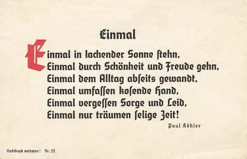 PAUL KÖHLER Einmal ngl D9613