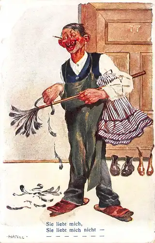 Humor: Sie liebt mich, sie liebt mich nicht! Scherzkarte ngl 161.503