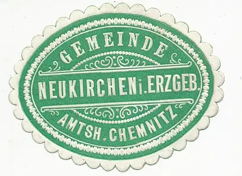 Sondermarke (Keine AK!) Gemeinde Neukirchen i. Erzg. Amts. Chemnitz 1919 156.590