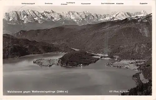 Walchensee gegen Wettersteingebirge gl1936 159.766