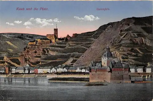 Kaub Die Pfalz und Burg Gutenfels ngl 156.531