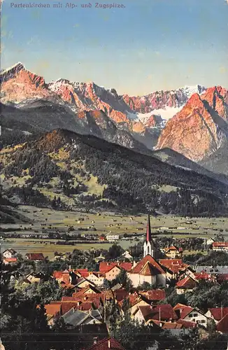 Partenkirchen Panorama mit Alp-und Zugspitze ngl 159.809