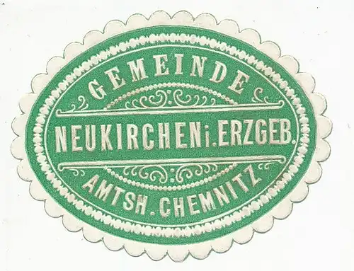 Sondermarke (Keine AK!) Gemeinde Neukirchen i. Erzg. Amts. Chemnitz 1919 156.591