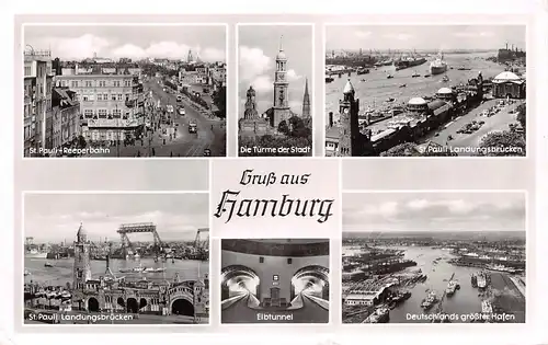 Hamburg Mehrbildkarte gl1956 156.829