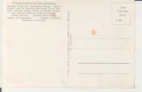 Stocksberg - Gasthaus zur Krone ngl 223.949