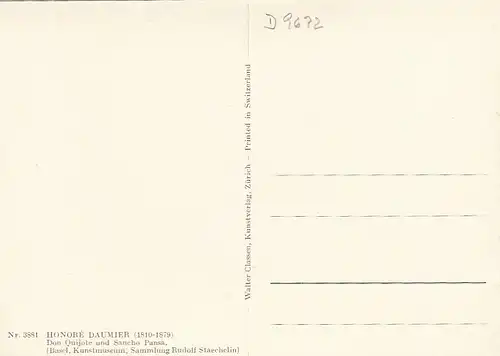 HONORÈ DAUMIER Don Quijote und Sancho Pansa ngl D9672