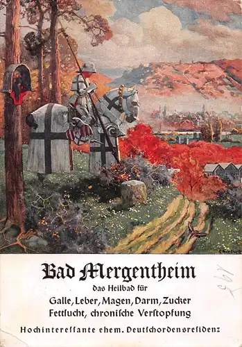 Bad Mergentheim Nach Gemälde mit Ritter in Rüstung feldpgl1941 156.627