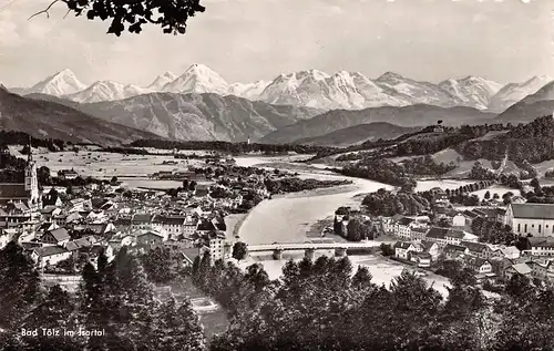 Bad Tölz im Isartal mit Bergen gl1957 155.232