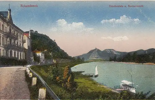 Rolandseck am Rhein mit Drachenfels und Nonnenwerth ngl E1353