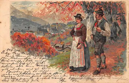 Bayrische Trachten: Berchtesgaden gl1900 161.329