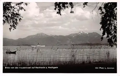 Chiemsee - Blick von der Fraueninsel auf Hochfelln und Hochgern ngl 154.954