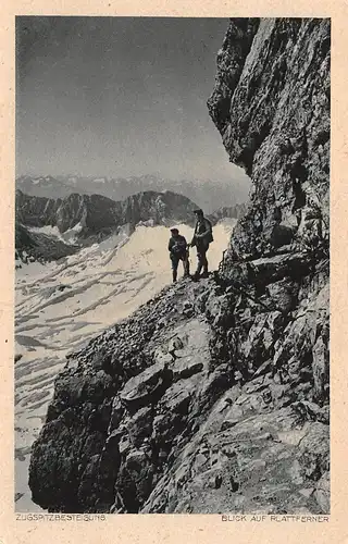 Zugspitze - Besteigung zweier Bergsteiger Blick auf Plattferner ngl 155.259