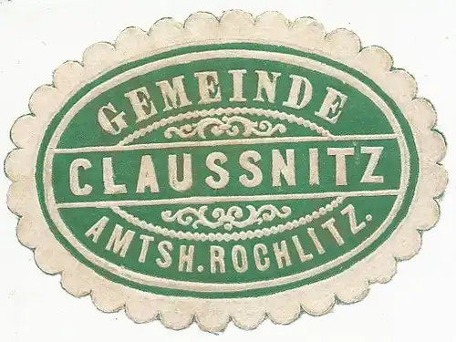 Sondermarke (Keine AK!) Gemeinde Claussnitz Amtsh. Rochlitz 156.569