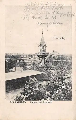 Altengrabow Uhrturm mit Berghotel feldpgl1916 162.223