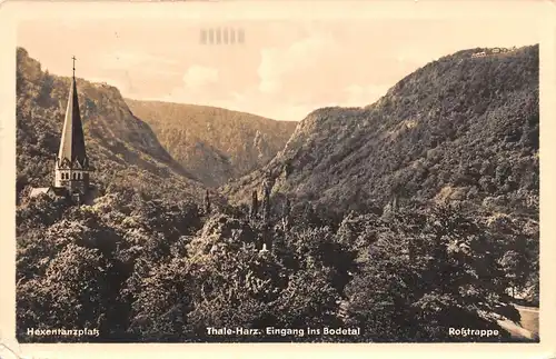 Thale Eingang ins Bodetal Hexentanzplatz Roßtrappe gl1955 155.943