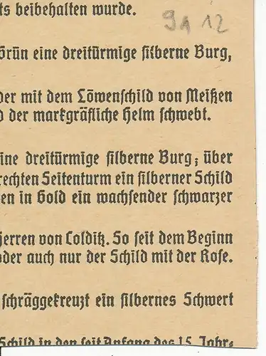 Sondermarke (Keine AK!) Burgstädt Freistaat Sachsen Kreis Leipzig 156.602