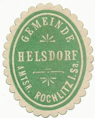 Sondermarke (Keine AK!) Gemeinde Helsdorf Amtsh. Rochlitz 1926 156.620