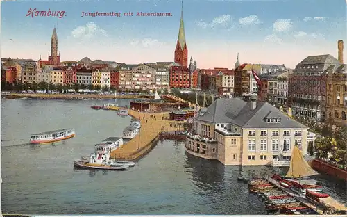 Hamburg Jungfernstieg mit Alsterdamm ngl 161.856