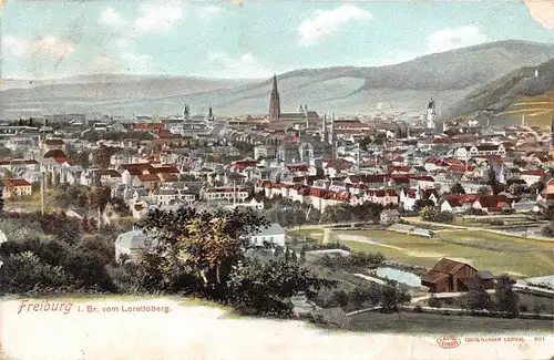 Freiburg i. Br. Panorama vom Lorettoberg aus gl1903 157.440