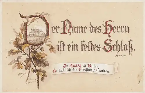 Der Name des Herrn ist ein festes Schloß. gl1920 E0802