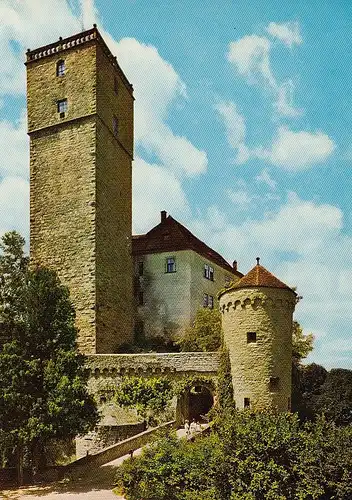 Neckarmühlbach, Burg Guttenberg im Neckartal ngl D9870