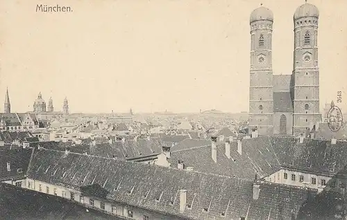 München Alte Dachlandschaft um die Frauenkirche ngl D9520