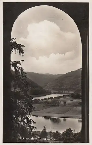 Kümmelbacher Hof nahe Heidelberg, Blick aus dem Turmzimmer ngl E0851