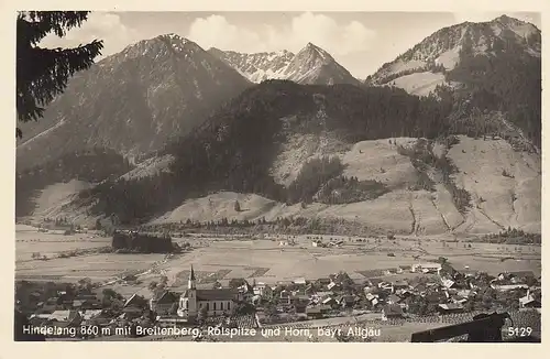 Hindeland mit Breitenberg, Rotspitze u. Horn, Allgäu ngl D9737