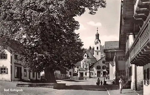 Bad Kohlgrub - Dorfansicht mit Kirche gl1955 155.174