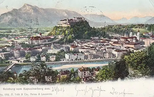 Salzburg vom Kapuzinerberg aus gl1906 E0911