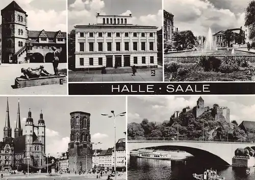 Halle (Saale) Moritzburg Marktplatz Giebichenstein Mehrbildkarte ngl 157.873