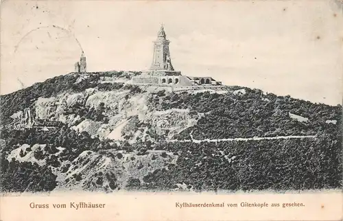 Kyffhäuser-Denkmal vom Gitenkpf aus gesehen gl1906 158.058