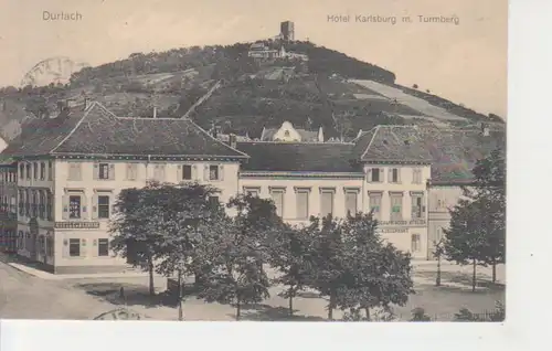 Durlach (Karlsruhe) Hotel Karlsburg mit Turmberg gl1911 225.860
