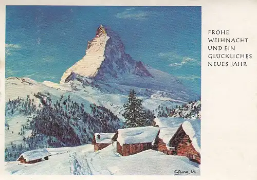 Weihnacht- und Neujahr-Wünsche am Matterhorn glum 1965? E0032