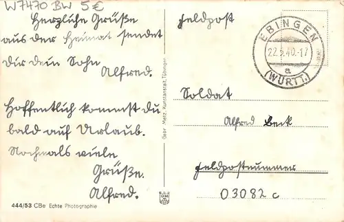 Ebingen Walderholungsheim feldpgl1940 157.643