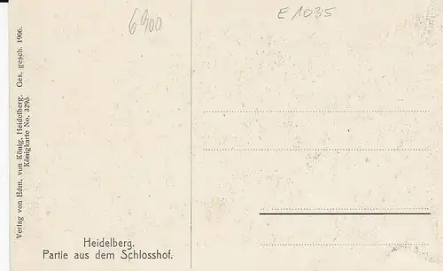 Heidelberg, Partie aus dem Schlosshof ngl E1035
