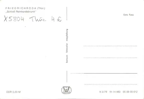 Friedrichroda - Schloss Reinhardsbrunn ngl 158.164