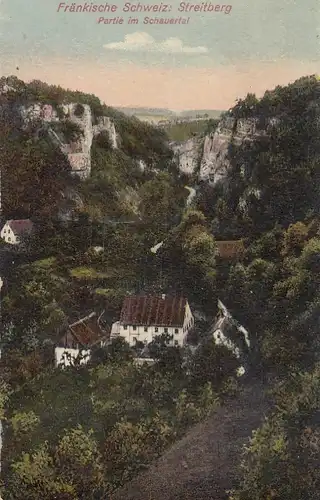 Fränk.Schweiz, Streitberg nahe Wiesenttal, Partie im Schauertal glum 1930? E0149